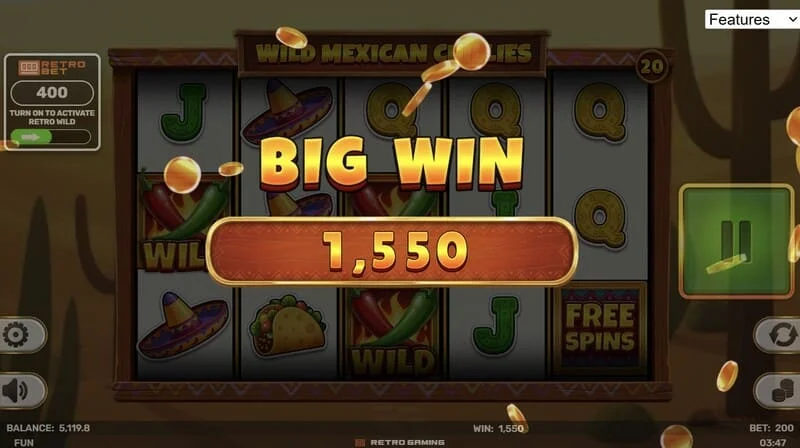 Wild Mexican Chillies - kemenangan besar dalam Free Spins